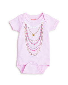 Sara Kety Pearl Necklace Bodysuit Pink or Black