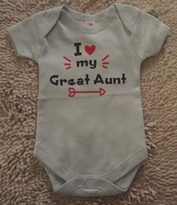 "I Love My Great Aunt" Boys Onesie