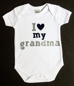 "I Love My Grandma" Grey/Navy