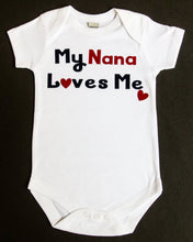 Load image into Gallery viewer, &quot;My Nana Loves Me&quot; Boys Gray/Blue Or Blue/Red
