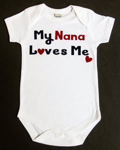 "My Nana Loves Me" Boys Gray/Blue Or Blue/Red