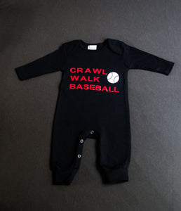 Crawl Walk Baseball - Black